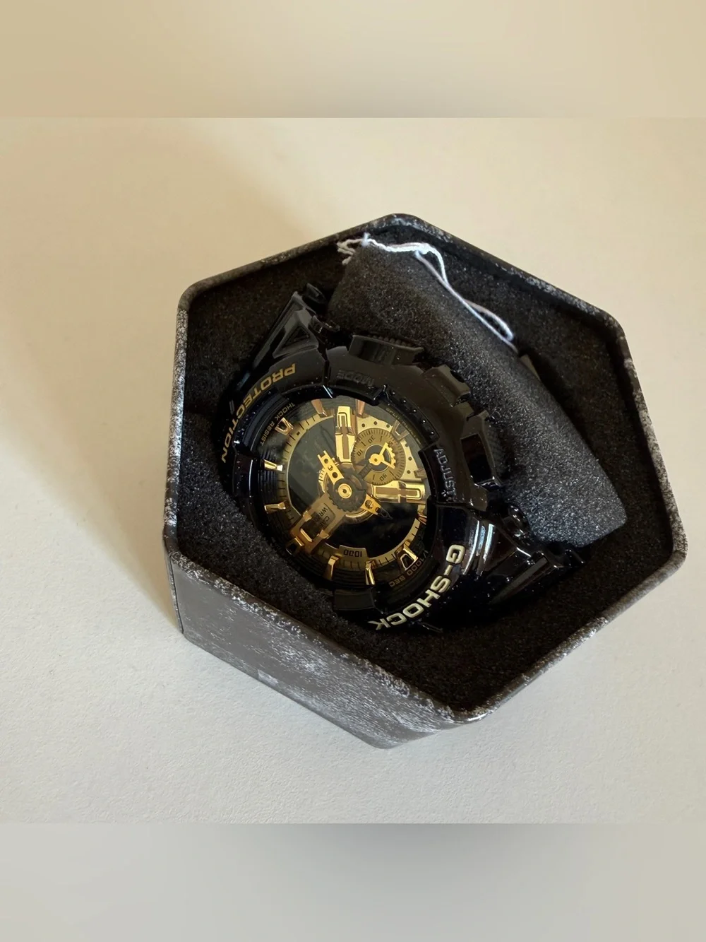 Casio G-Shock Black and Gold Analog-Digital Sport Watch GA110GB